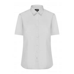 DAMESBLOUSE LADIES JN679 SHIRT SHORT SLEEVE POPLIN LIGHTGREY