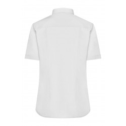 DAMESBLOUSE LADIES JN679 SHIRT SHORT SLEEVE POPLIN WHITE