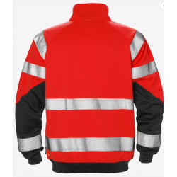  High vis sweatjack sweat vest klasse 3 7426 SHV FRI Rood zwart