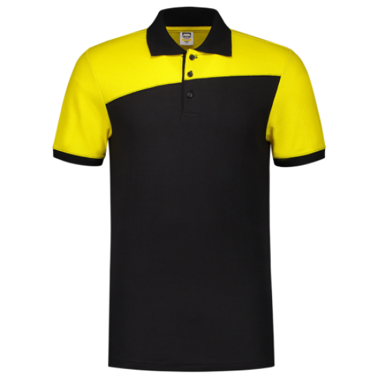 POLOSHIRT TRICORP BICOLOR NADEN 202006 ZWART MET GEEL Polo korte mouw