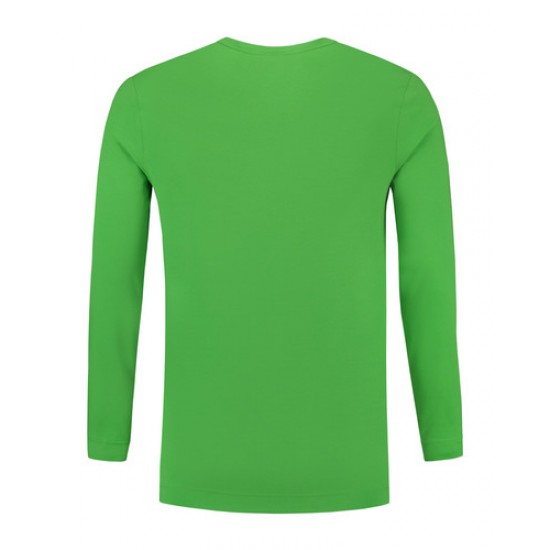 T-SHIRT L&S 1265 LONGSLEEVE CREWNECK COT-ELAST LS LIME T shirt